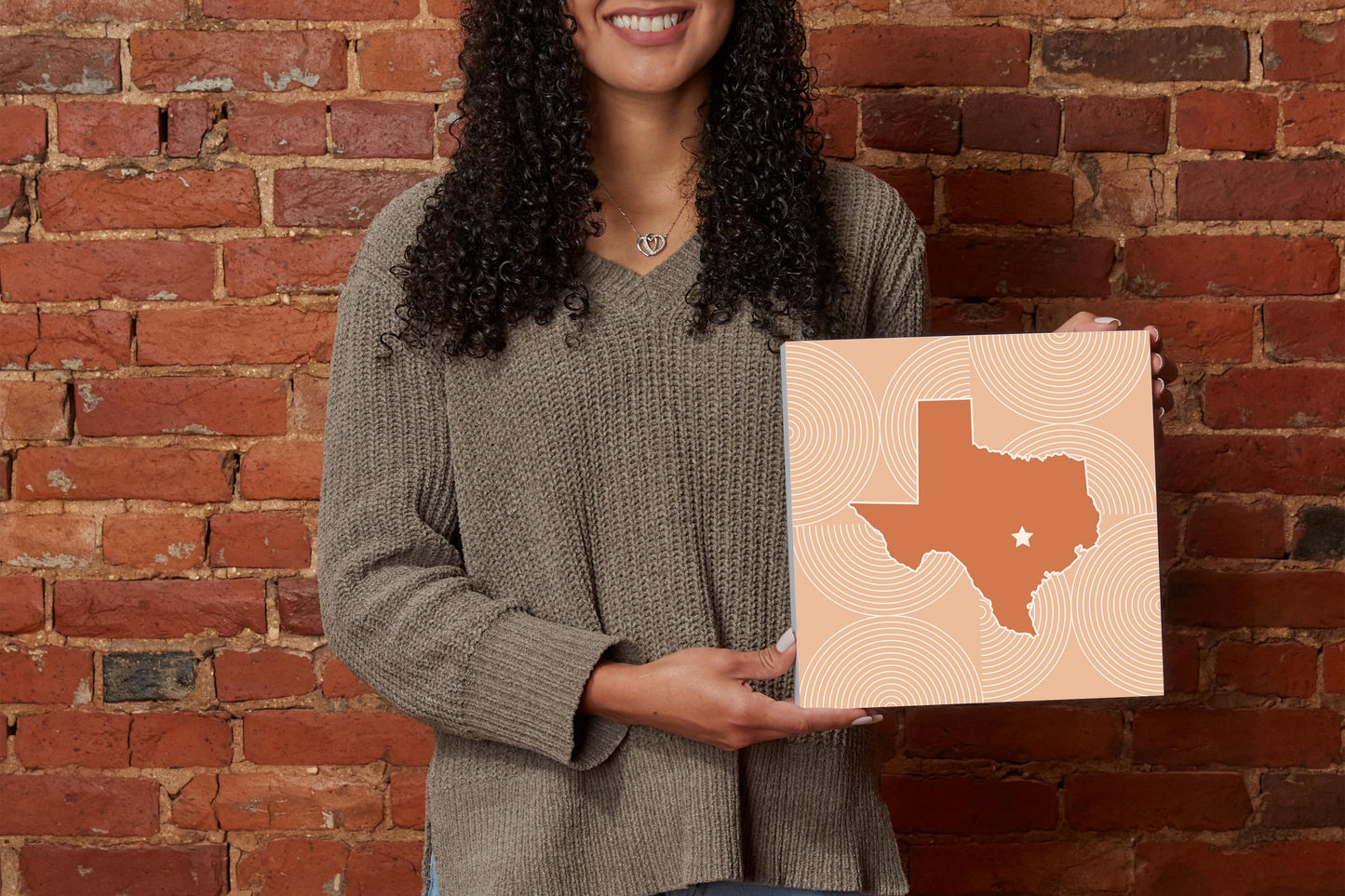 Modern Minimalist Texas Austin Star | Wood Block | Eaches | Min 2