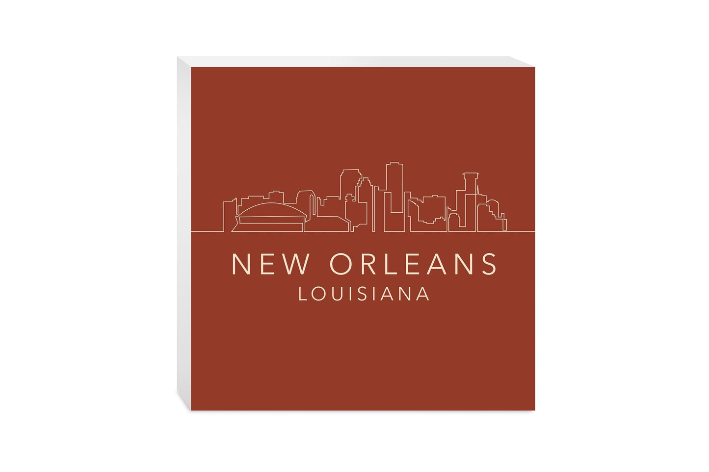 Louisiana Colorful New Orleans Skyline | Wood Block | Eaches | Min 2