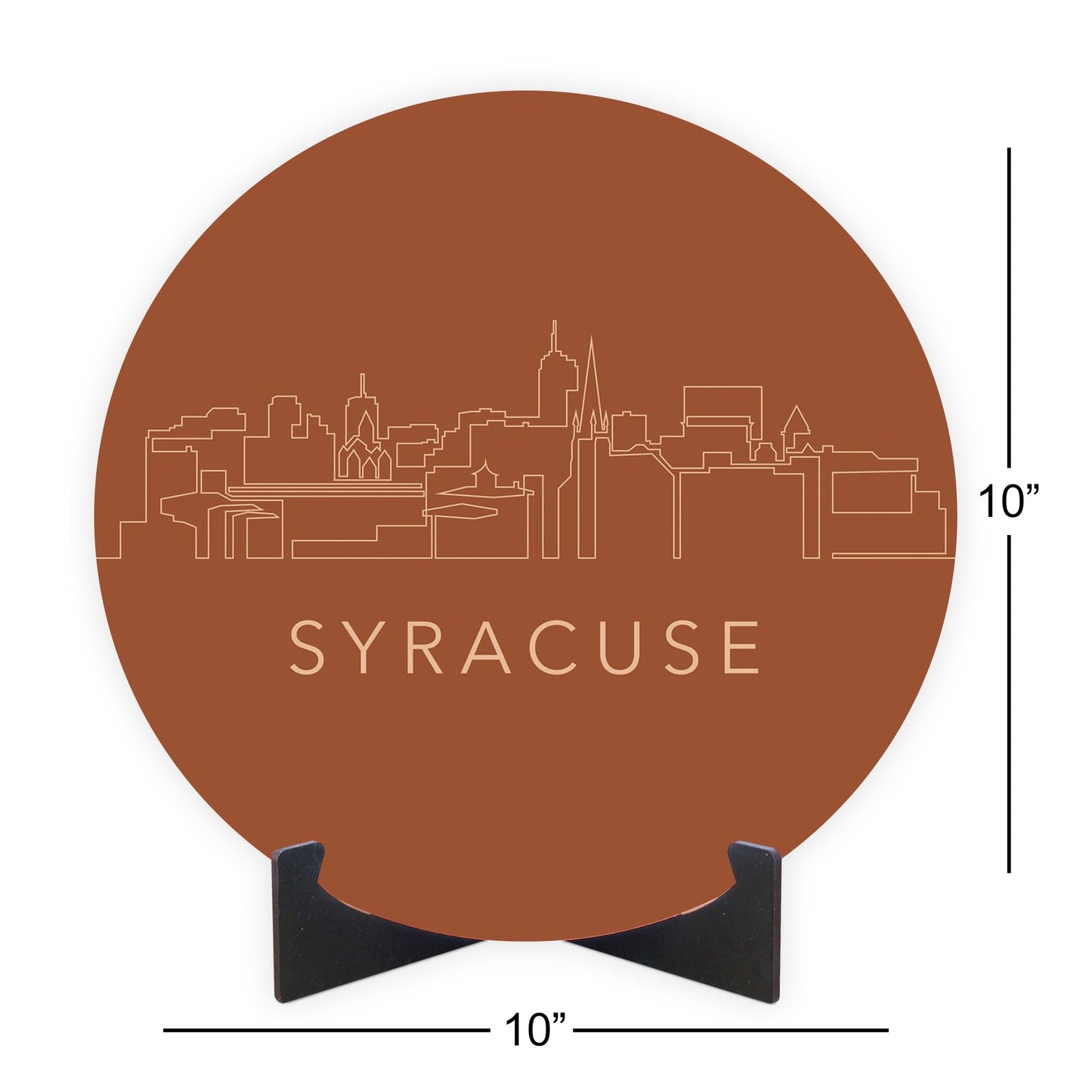 Modern Minimalist New York Syracuse Skyline | Wood Sign | Eaches | Min 1