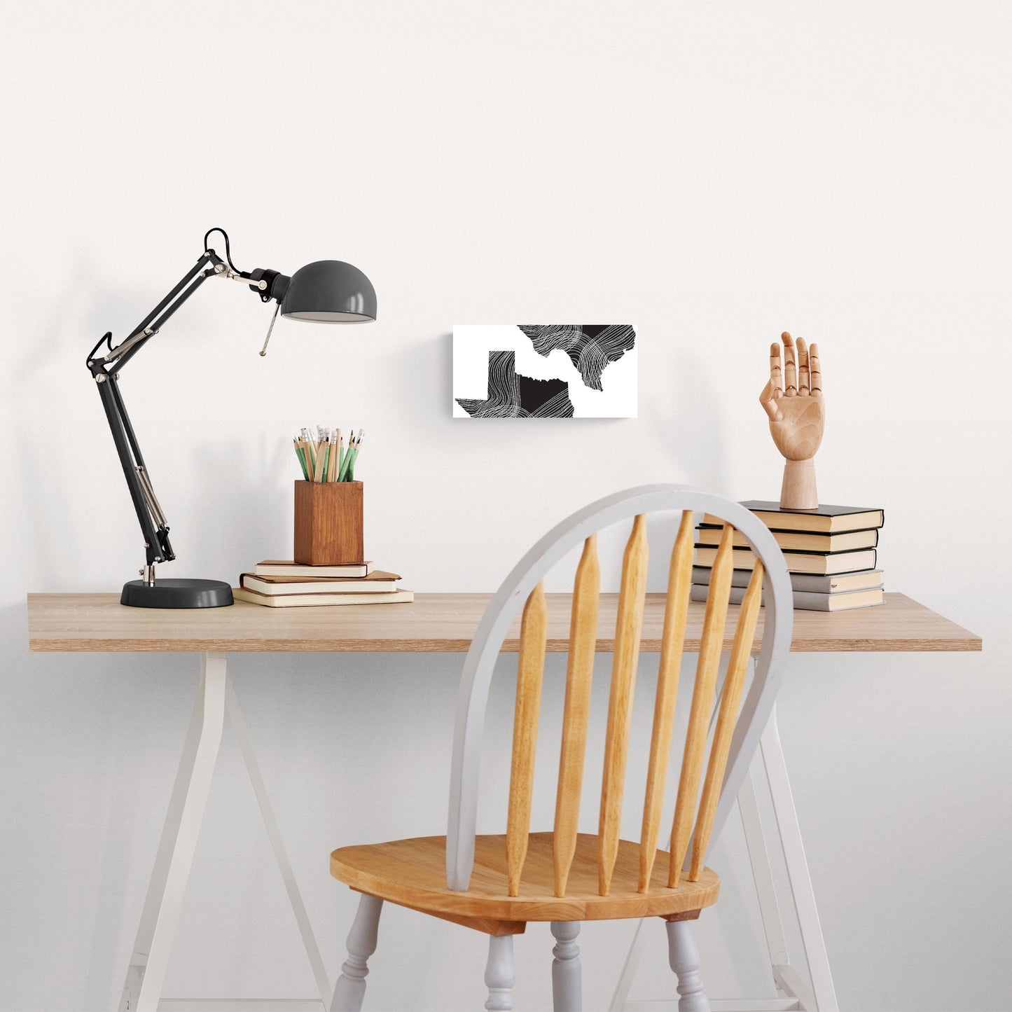 Modern Texas State Shape With Fluid Lines | Wood Sign | Eaches | Min 4