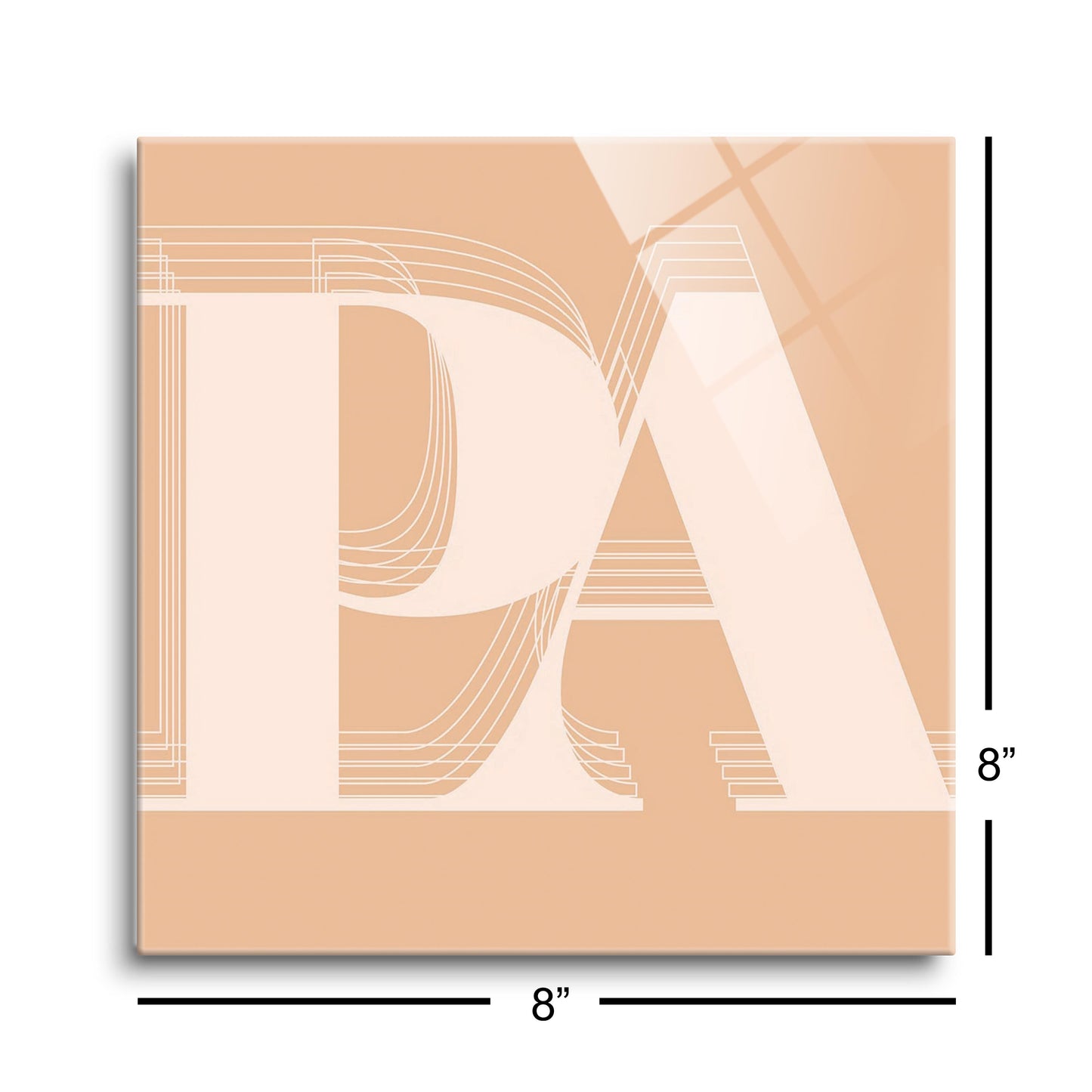 Modern Minimalist Pennsylvania Pa Initials Light | Hi-Def Glass Art | Eaches | Min 2
