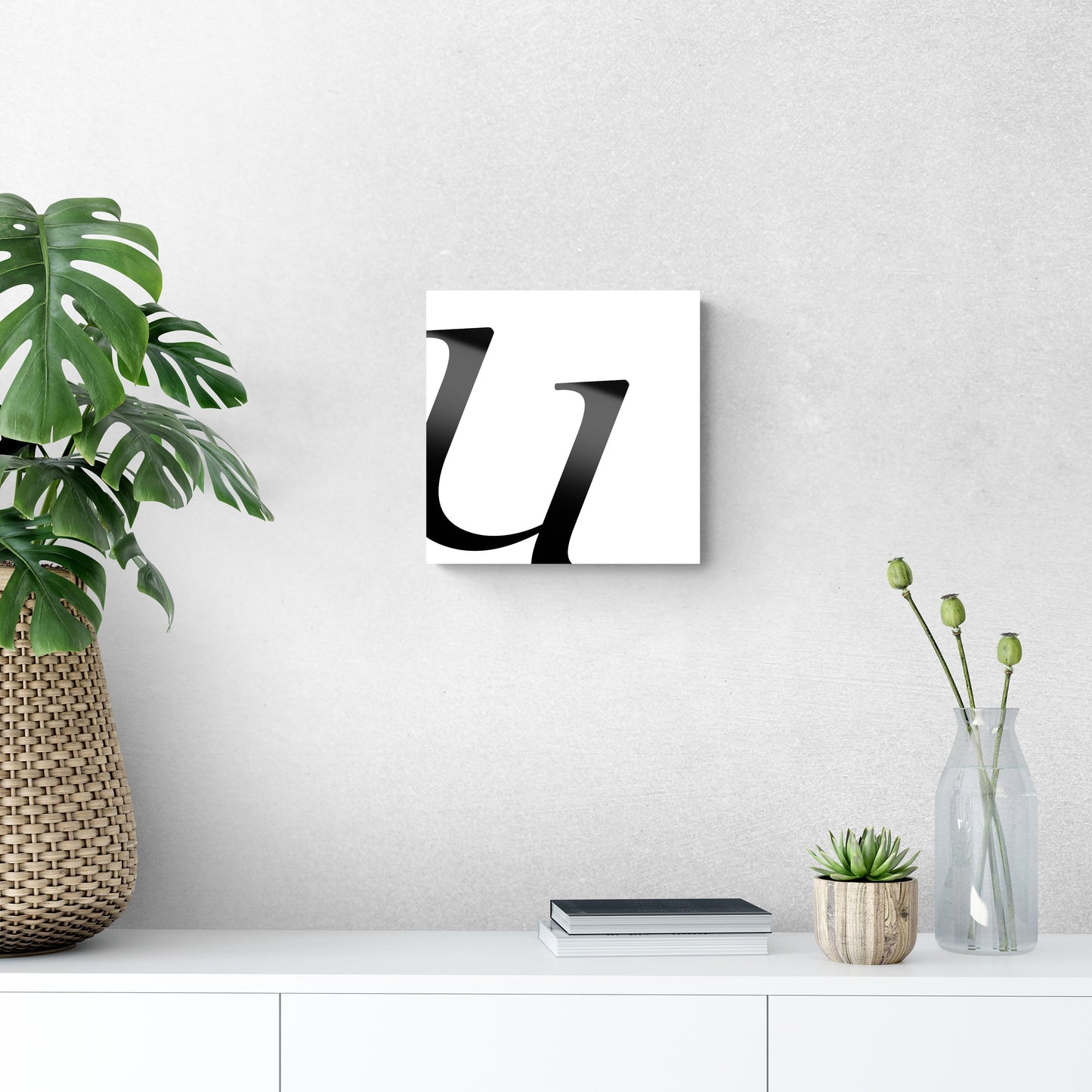 Minimal Monogram U | Hi-Def Glass Art | Eaches | Min 1