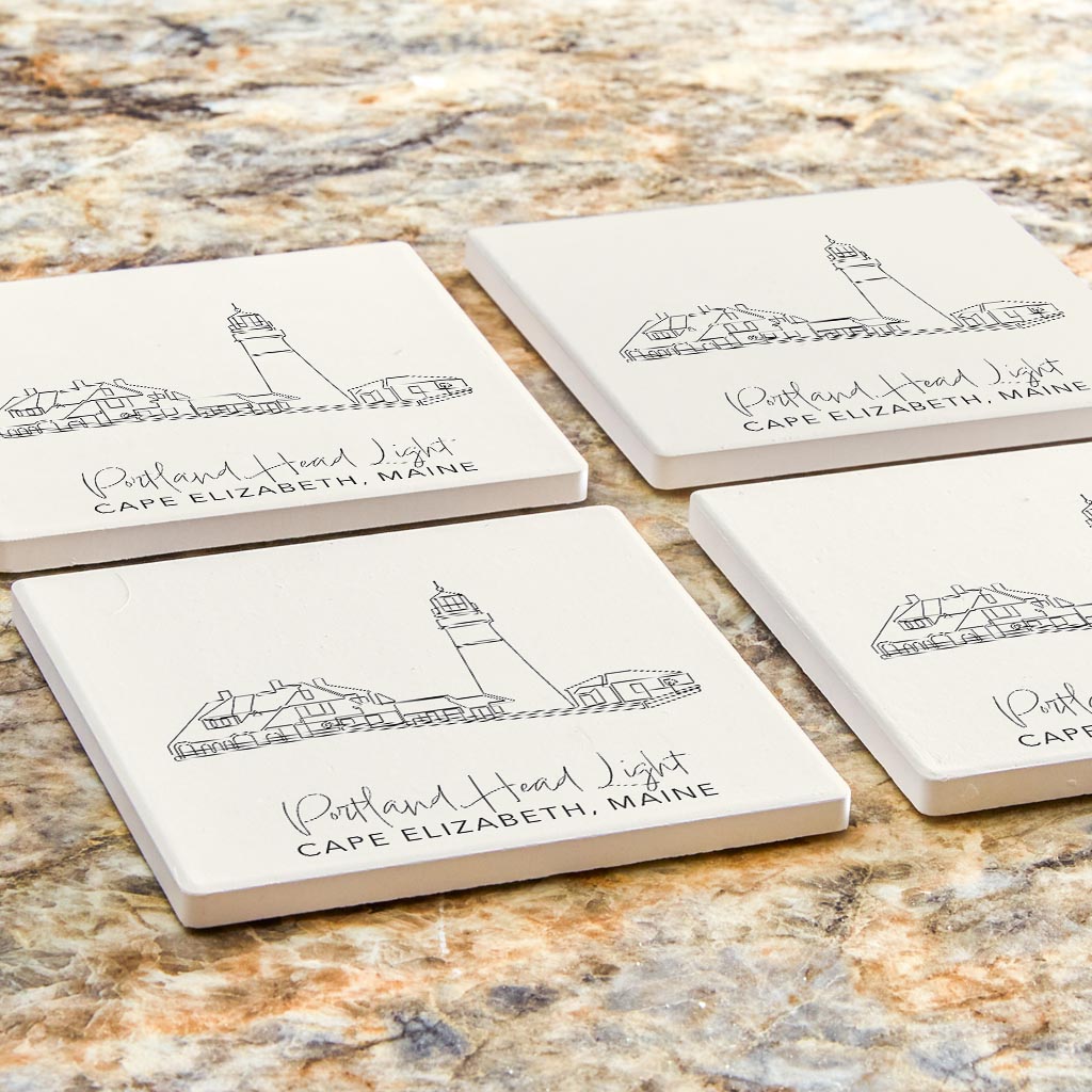 Portland Head Light | Absorbent Coasters | Set of 4 | Min 2