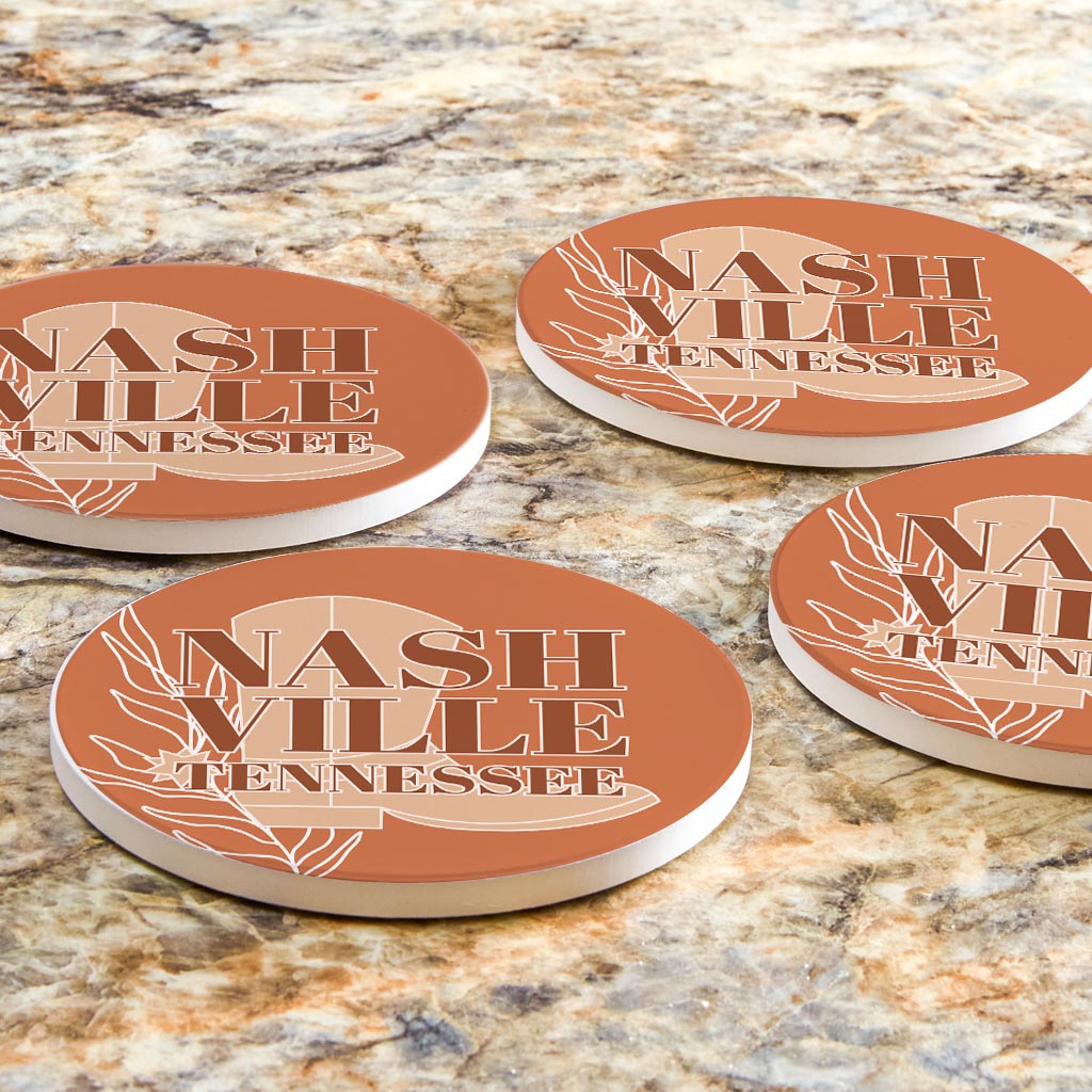 Modern Minimalist Tennessee Nashville Boot | Absorbent Coasters | Set of 4 | Min 2