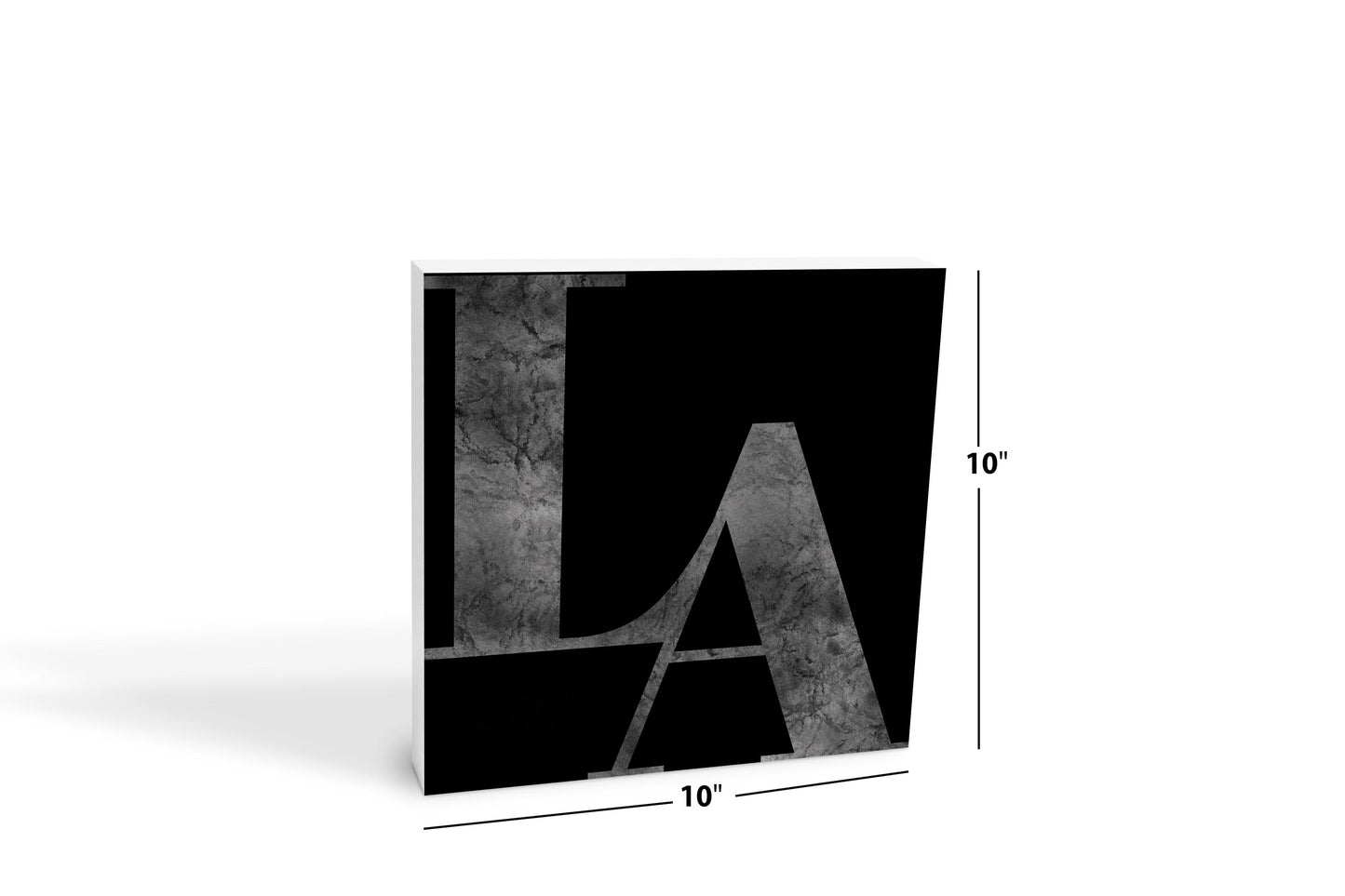 Modern Black Louisiana Initials | Wood Block | Eaches | Min 2