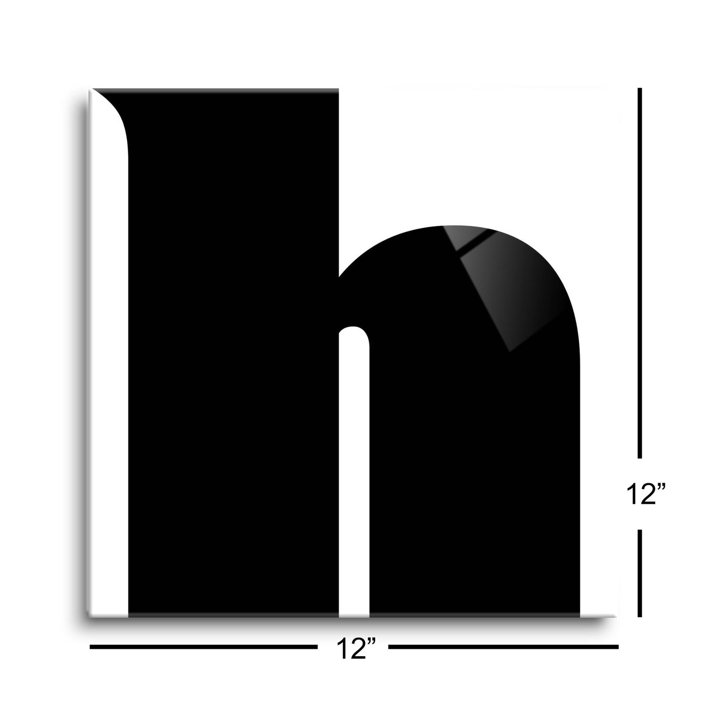 Fun Chunky Monogram H | Hi-Def Glass Art | Eaches | Min 1