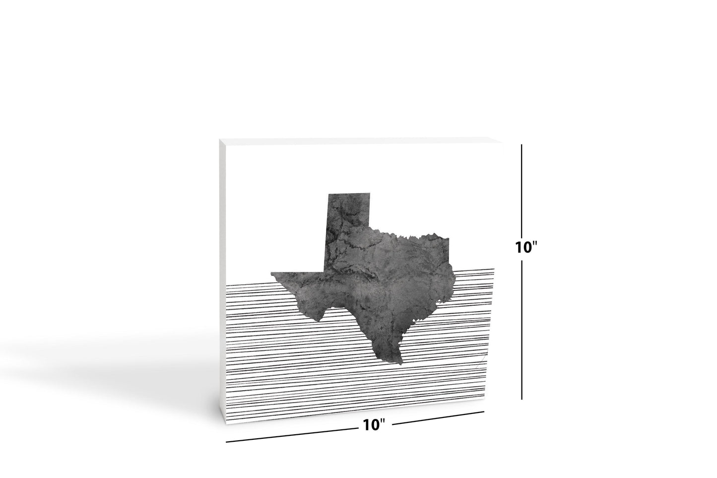 Modern Texas State Shape With Straight Lines | Wood Block | Eaches | Min 2