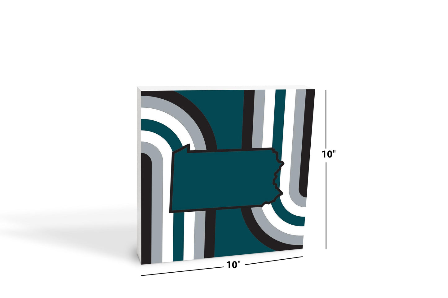 Modern Minimalist Pennsylvania Retro Shape | Wood Block | Eaches | Min 2