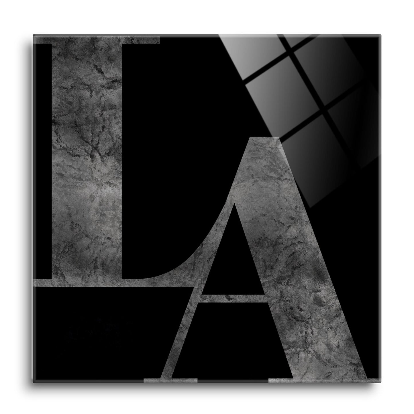 Modern Black Louisiana Initials | Hi-Def Glass Art | Eaches | Min 1