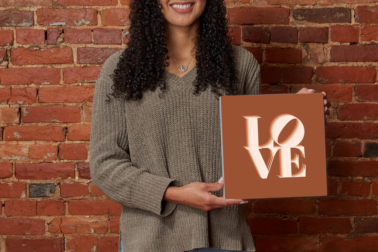 Modern Minimalist Pennsylvania Love Dark | Wood Block | Eaches | Min 2