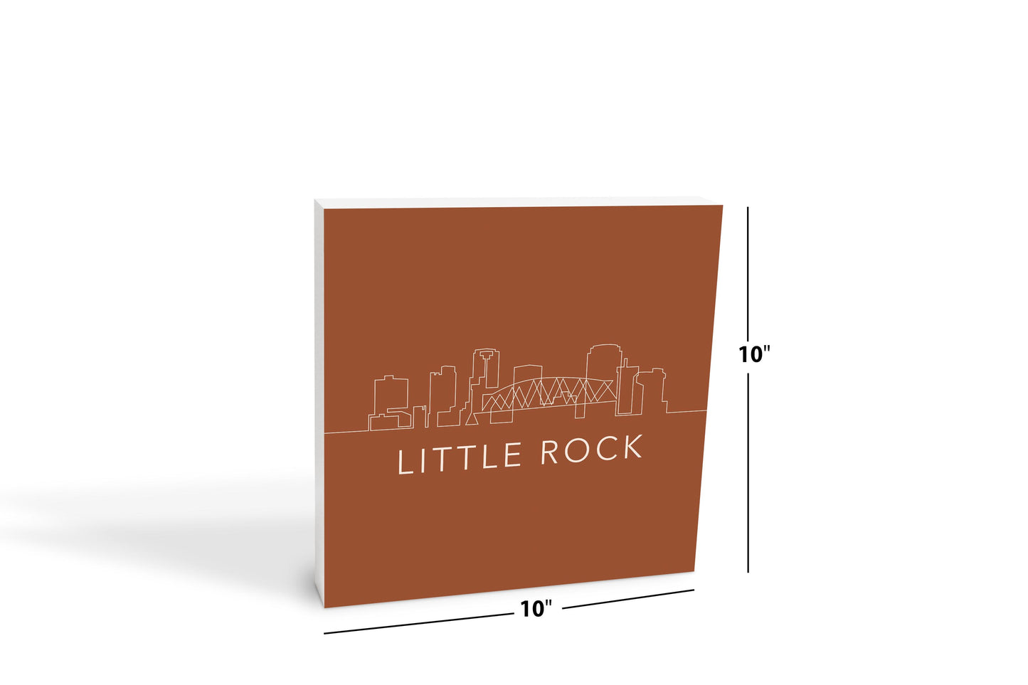 Modern Minimalist Arkansas Little Rock Skyline | Wood Block | Eaches | Min 2