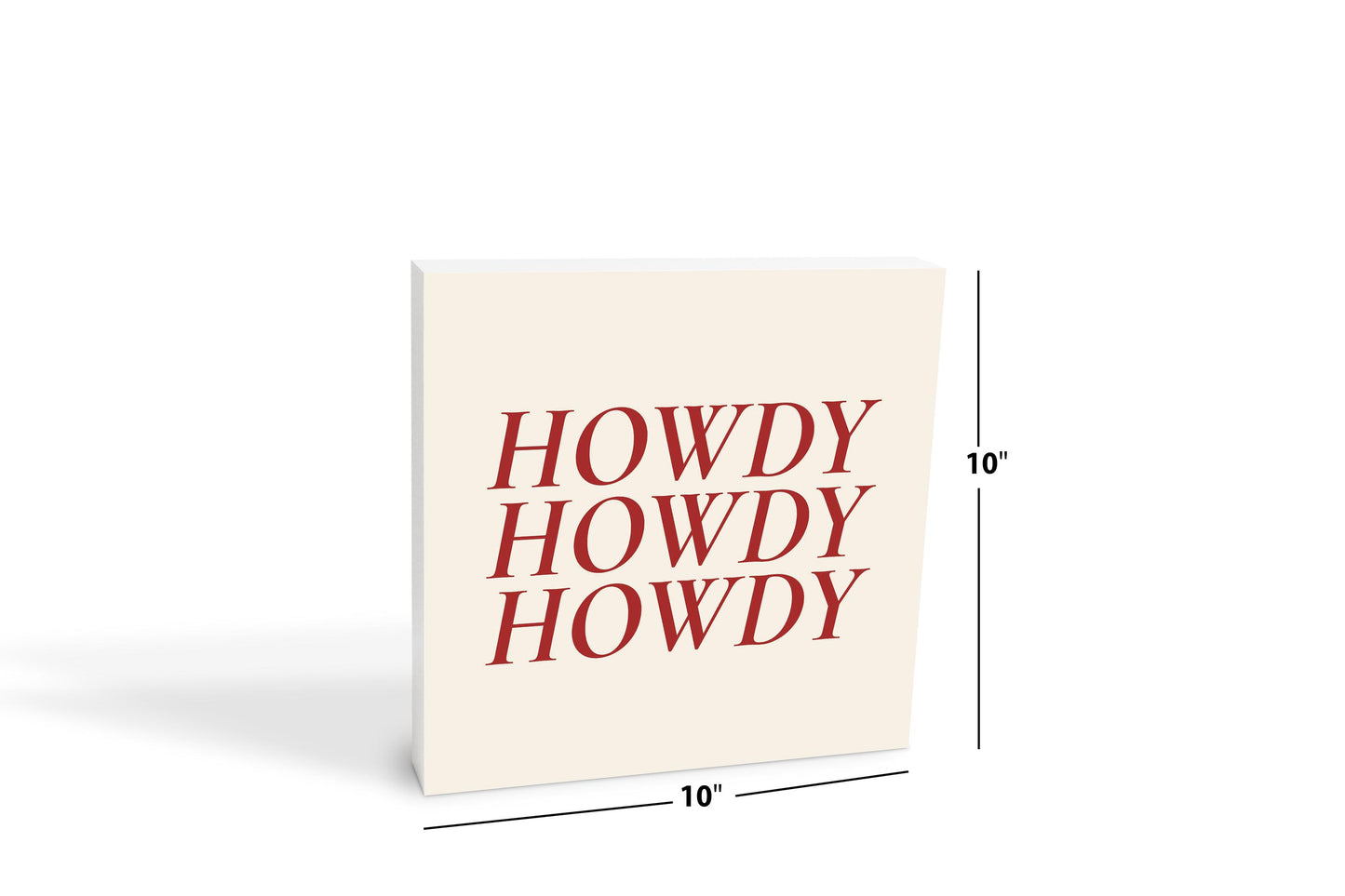 Modern Minimalist Texas Howdy | Wood Block | Eaches | Min 2