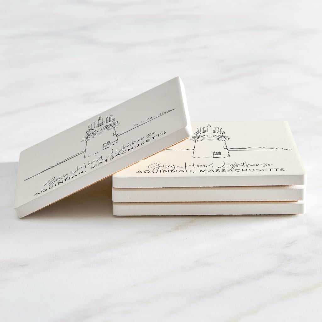 Gay Head Lighthouse| Absorbent Coasters | Set of 4 | Min 2