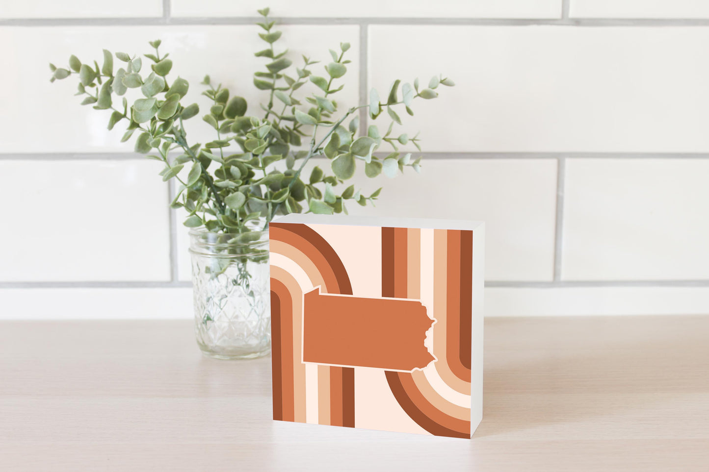 Modern Minimalist Pennsylvania State | Wood Block | Eaches | Min 4