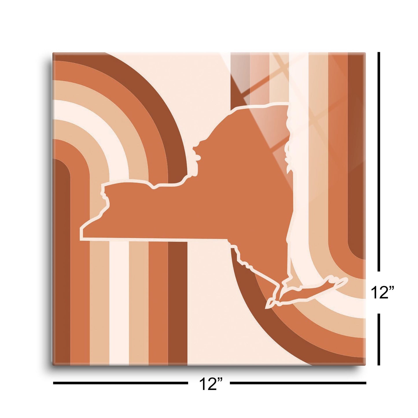 Modern Minimalistic New York Retro Thick Line | Hi-Def Glass Art | Eaches | Min 1