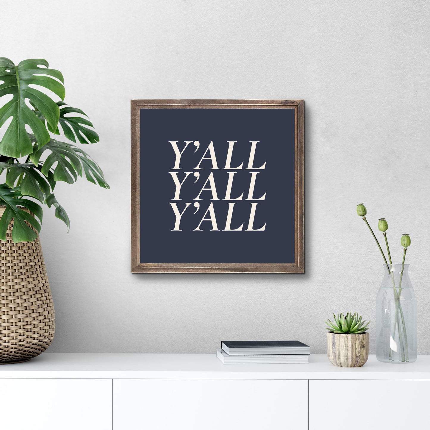 Modern Minimalist Texas Yall | Wood Sign | Eaches | Min 1