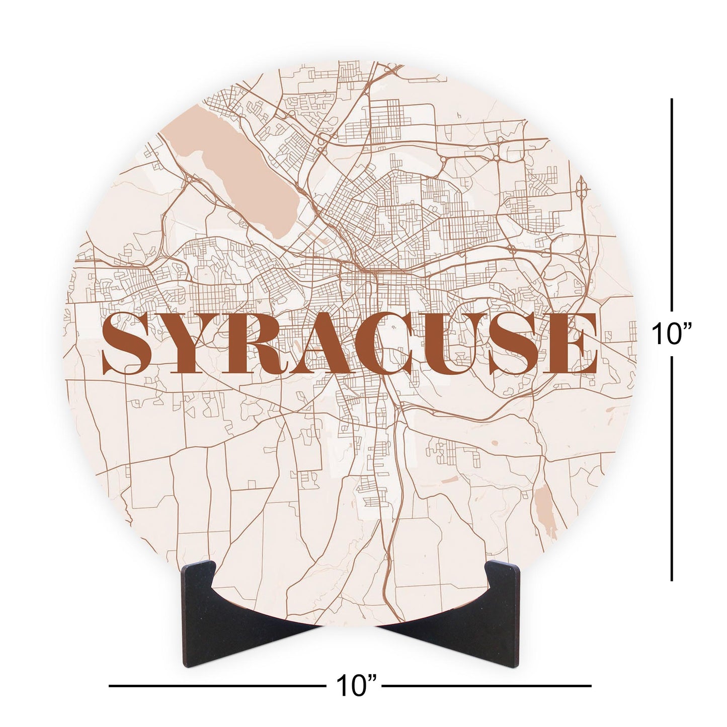 Modern Minimalist New York Syracuse Map | Wood Sign | Eaches | Min 1