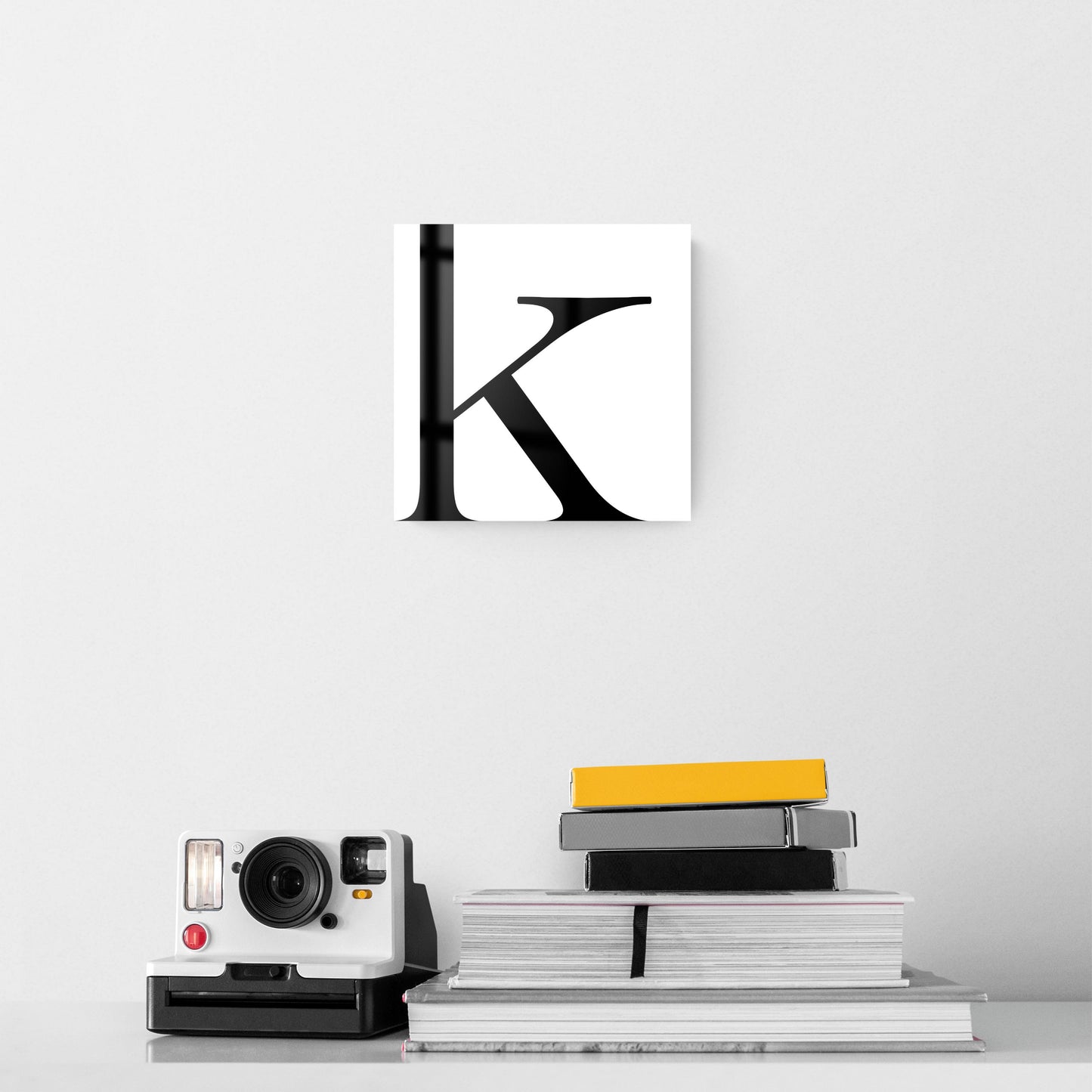 Minimal Monogram K | Hi-Def Glass Art | Eaches | Min 2