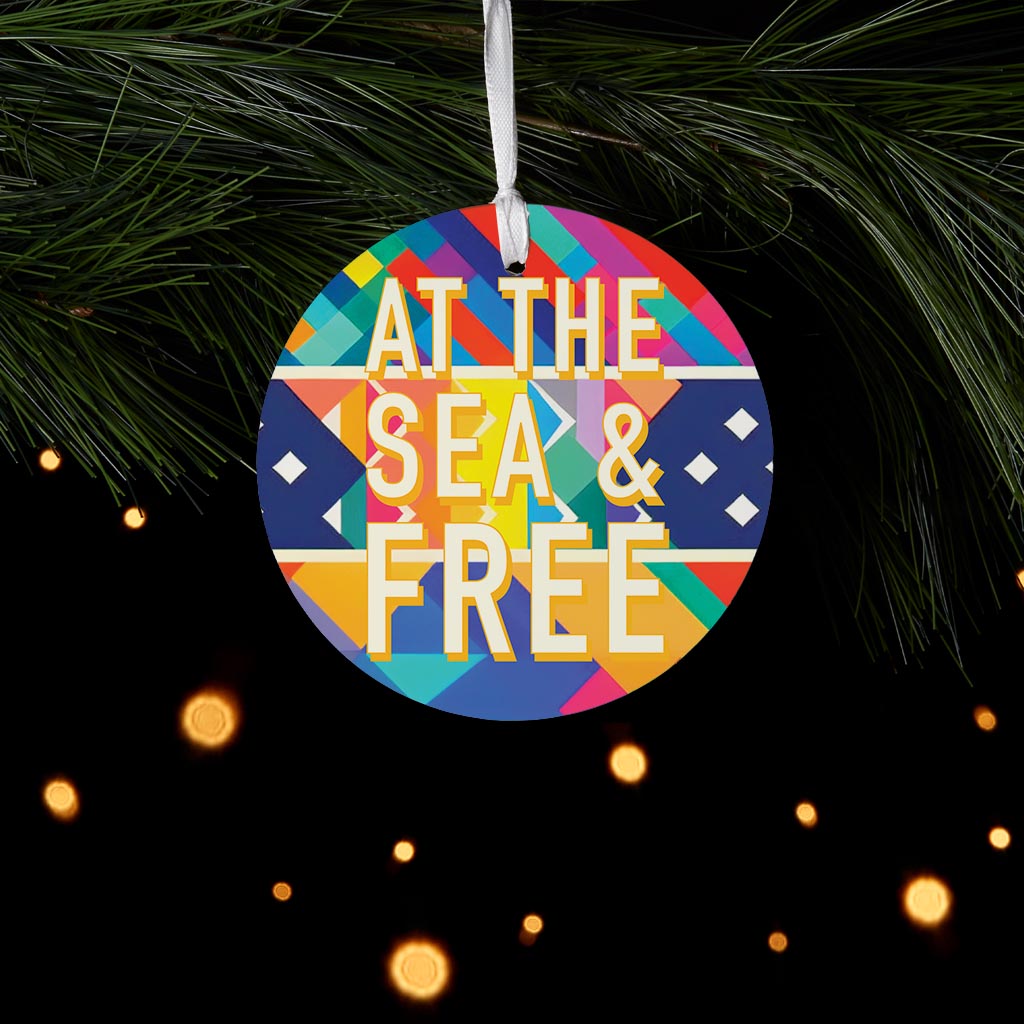 At The Sea Free | Wood Ornament | Eaches | Min 6