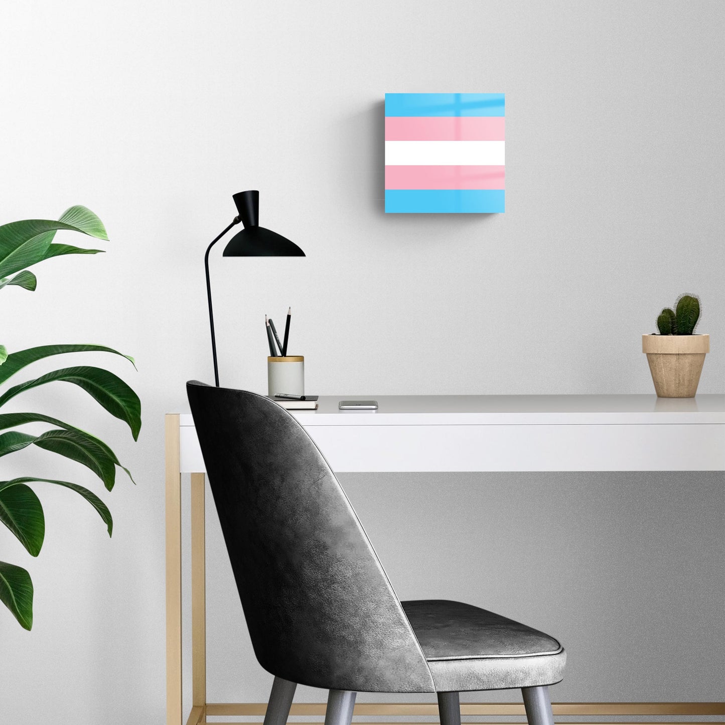 Transgender Pride Flag Colors | Hi-Def Glass Art | Eaches | Min 2