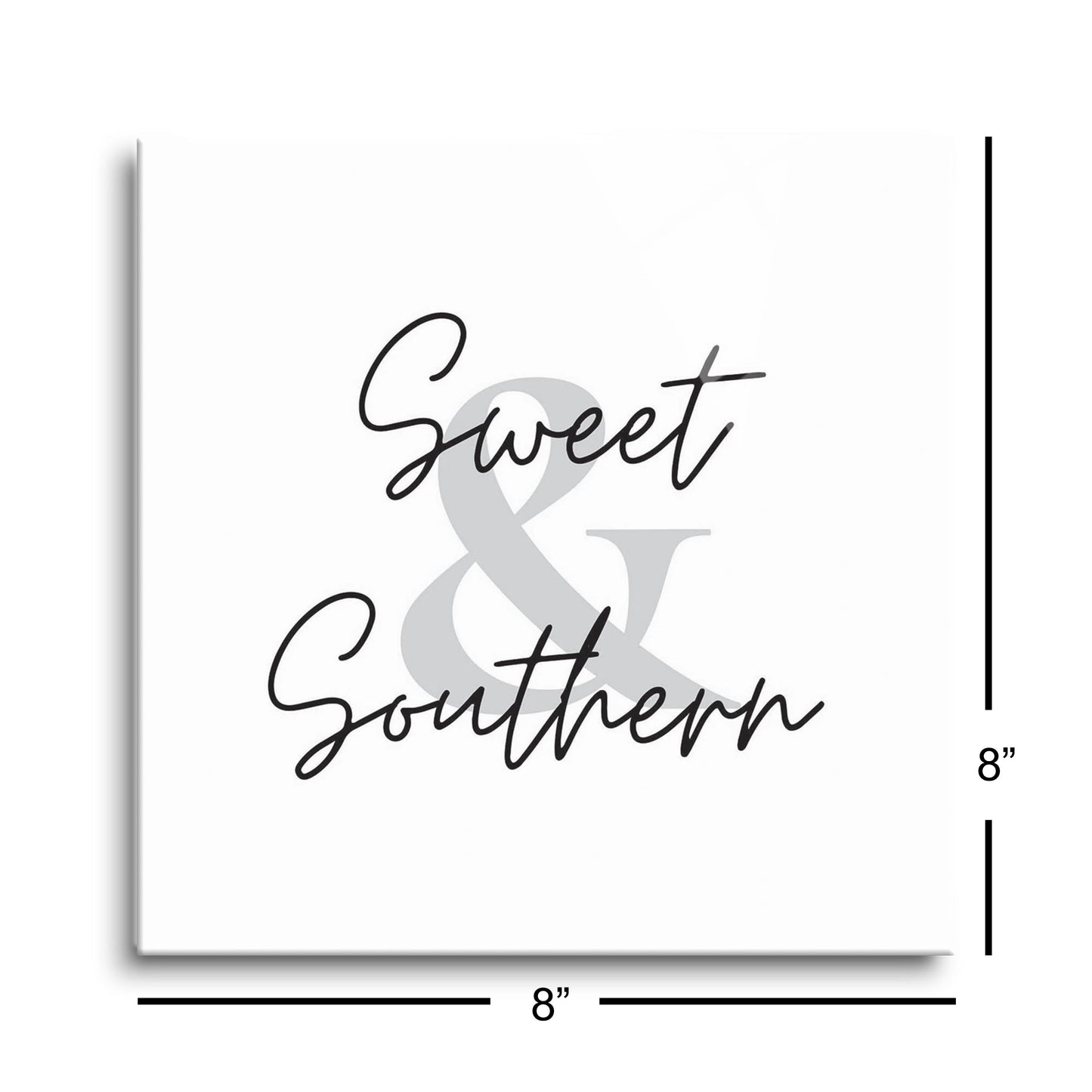 Minimalistic B&W Texas Sweet Southern | Hi-Def Glass Art | Eaches | Min 2