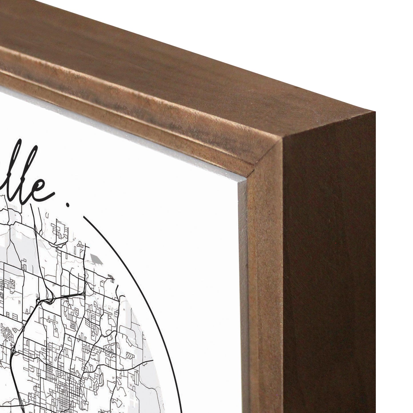 Minimalist B&W Arkansas Fayetteville Circle Map | Wood Sign | Eaches | Min 1