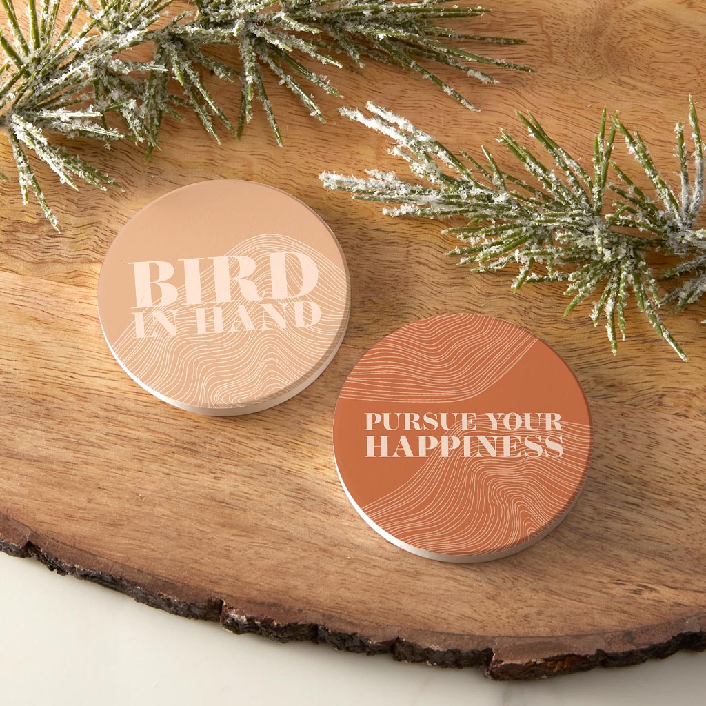 Modern Minimalist Pennsylvania Quips | Absorbent Car Coasters | Set of 2 | Min 4
