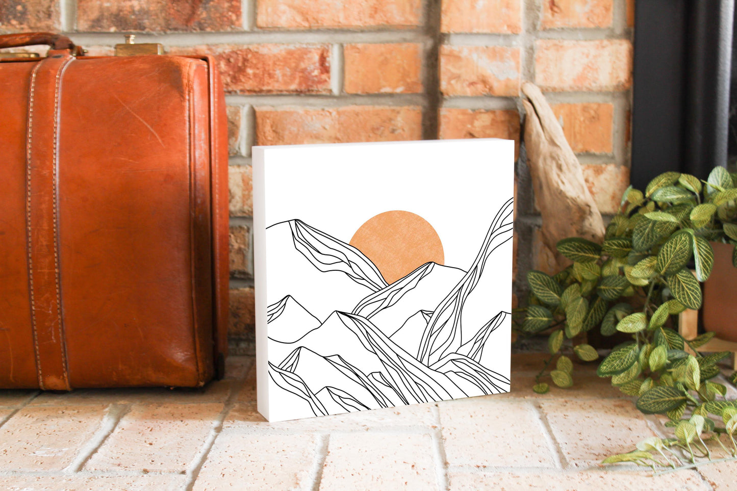 White Mountain Sun Lines | Wood Block | Eaches | Min 2