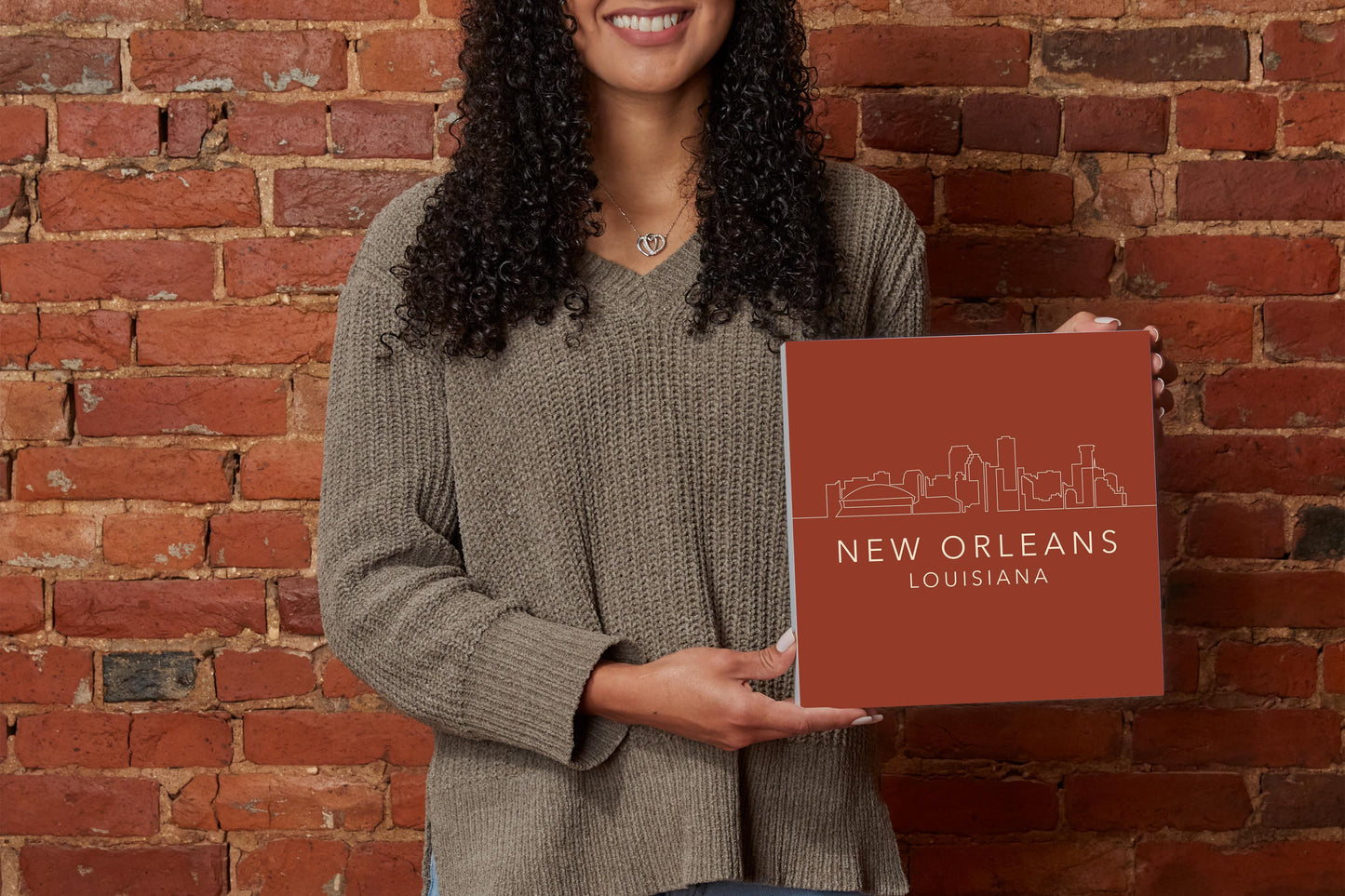 Louisiana Colorful New Orleans Skyline | Wood Block | Eaches | Min 2