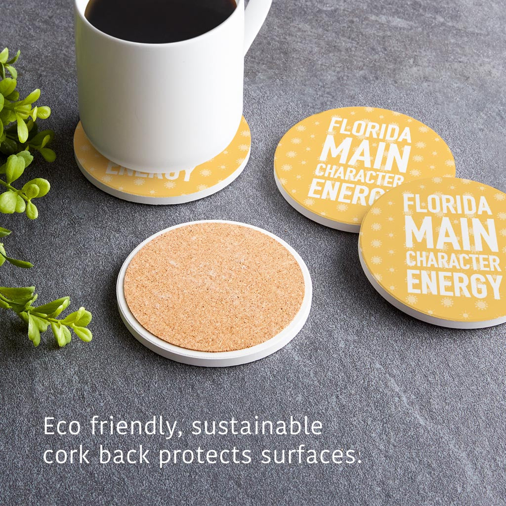 Florida Main Character Energy| Absorbent Coasters | Set of 4 | Min 2