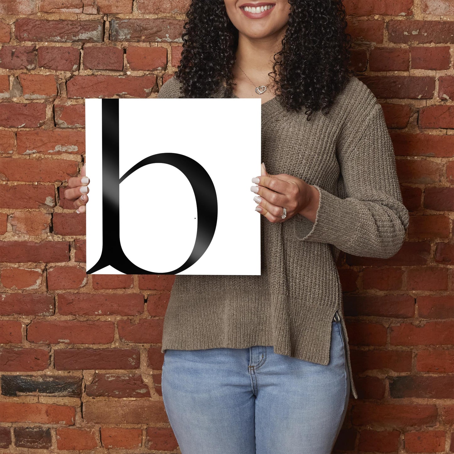 Minimal Monogram B | Hi-Def Glass Art | Eaches | Min 1
