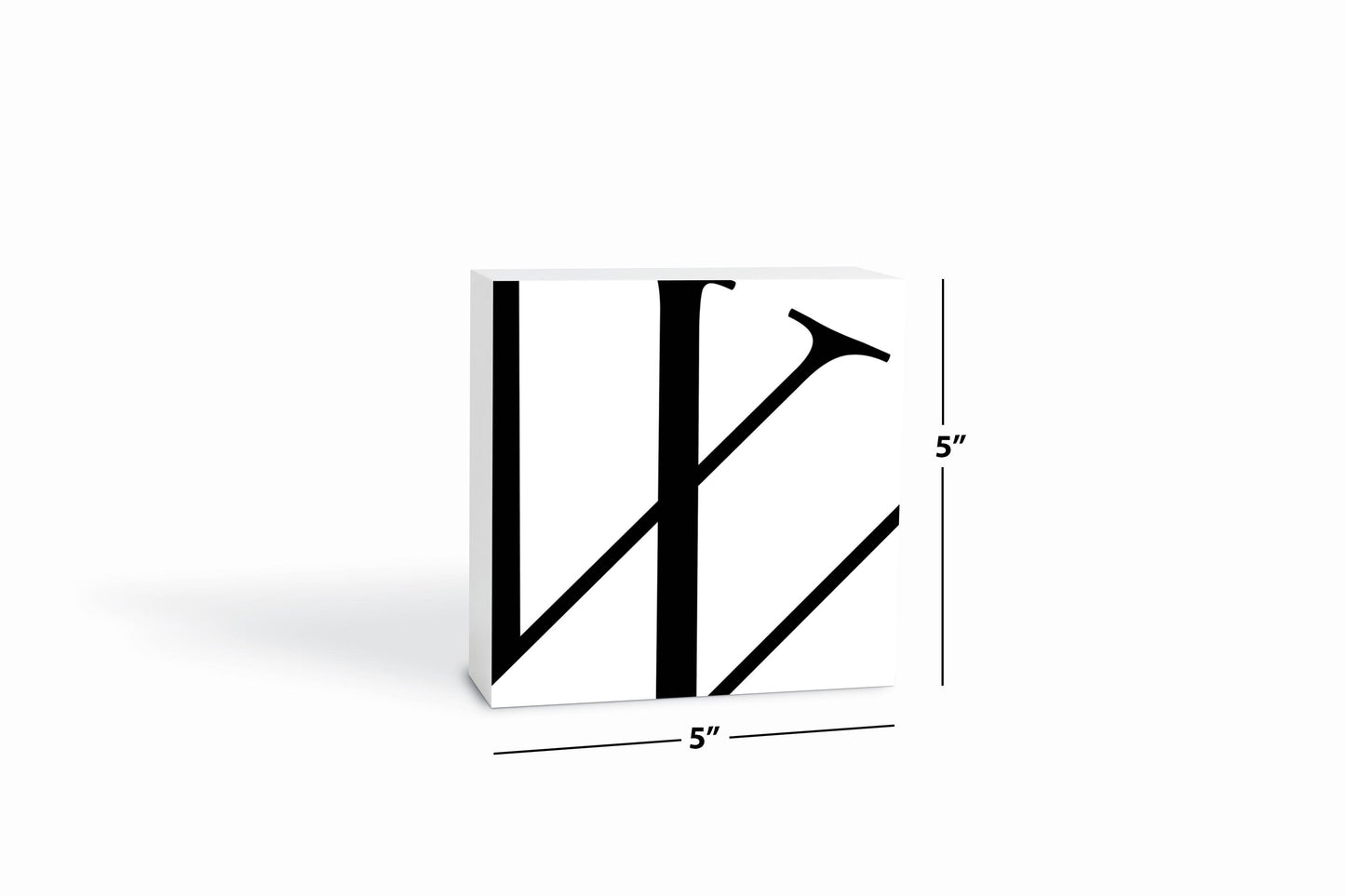 Minimal Monogram W | Wood Block | Eaches | Min 4