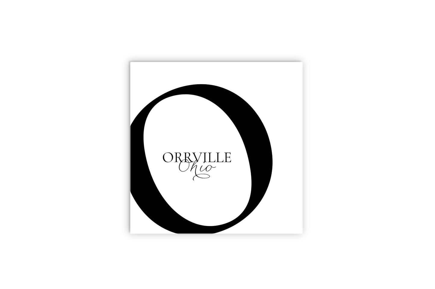 Orrville Oh Minimal Monogram | Wood Sign | Eaches | Min 2