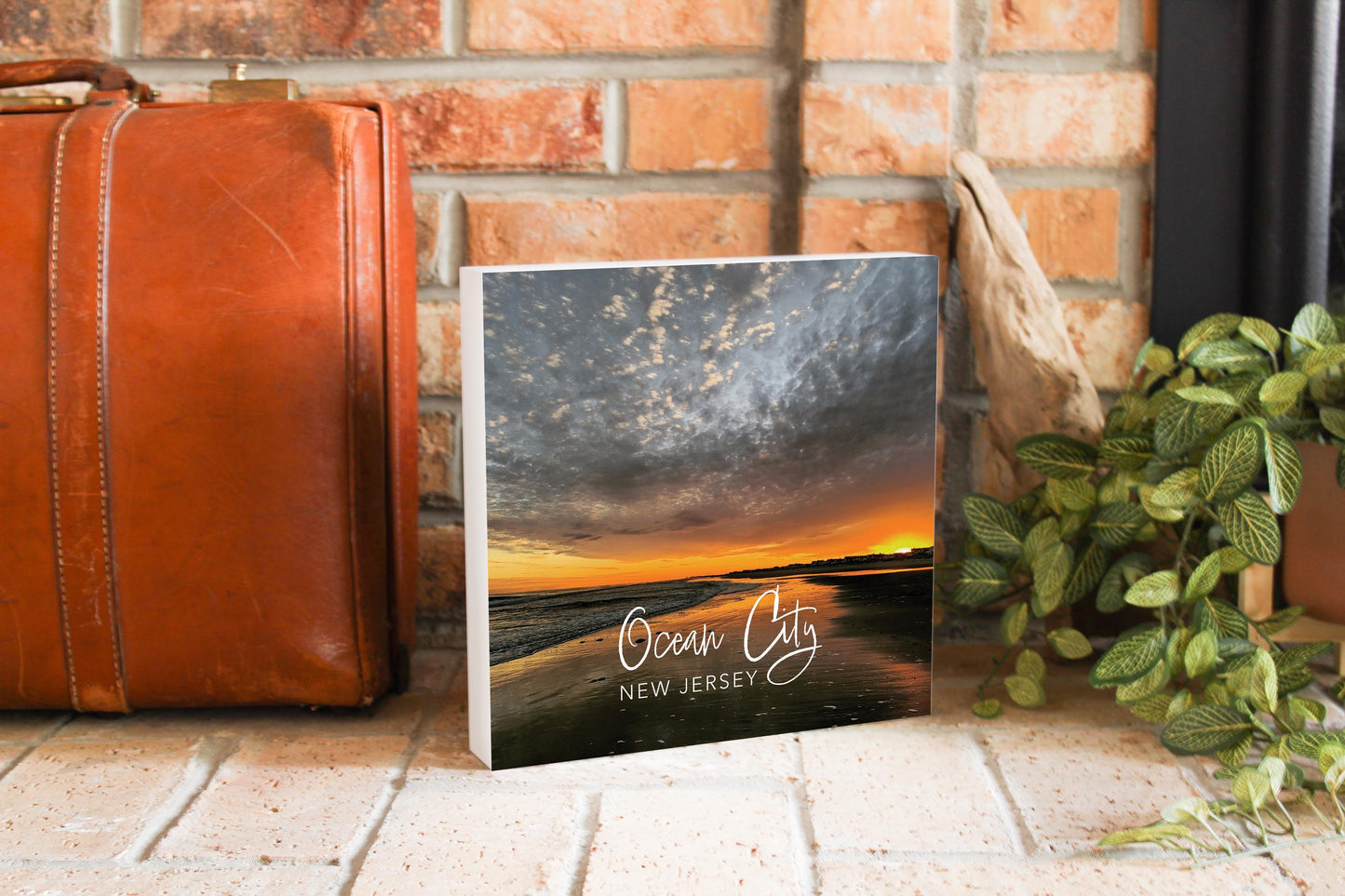 OCNJ Photo With Text | Wood Block | Eaches | Min 2
