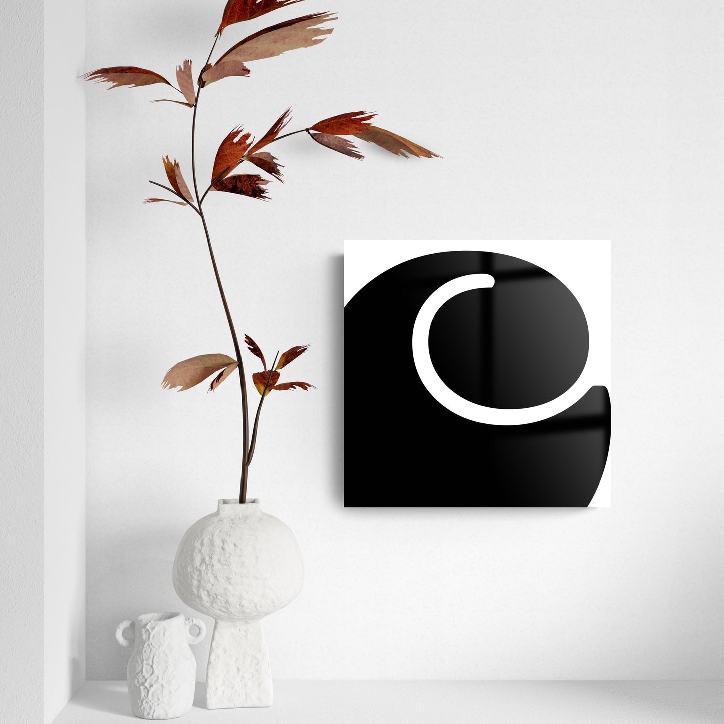 Fun Chunky Monogram C | Hi-Def Glass Art | Eaches | Min 2