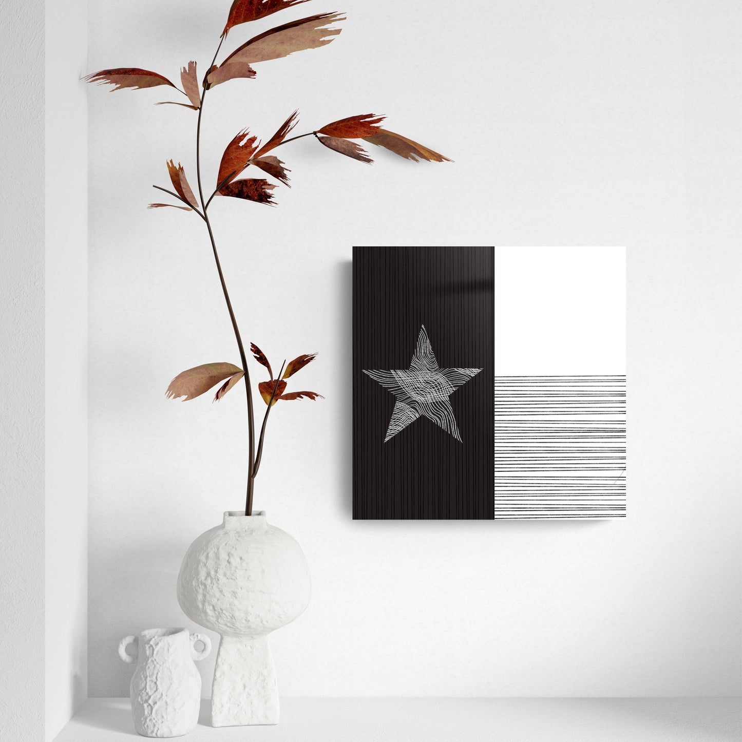 Modern Texas State Flag Abstract Lines | Hi-Def Glass Art | Eaches | Min 2