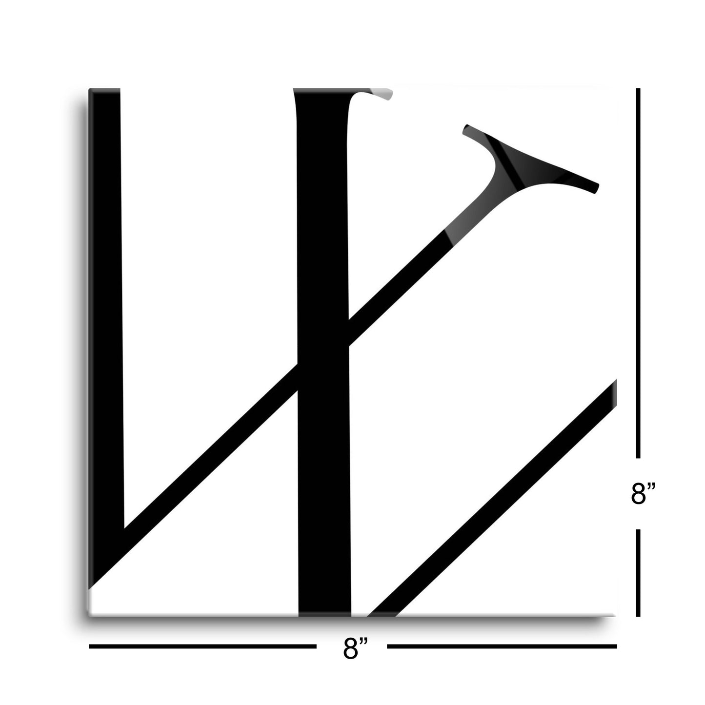 Minimal Monogram W | Hi-Def Glass Art | Eaches | Min 2
