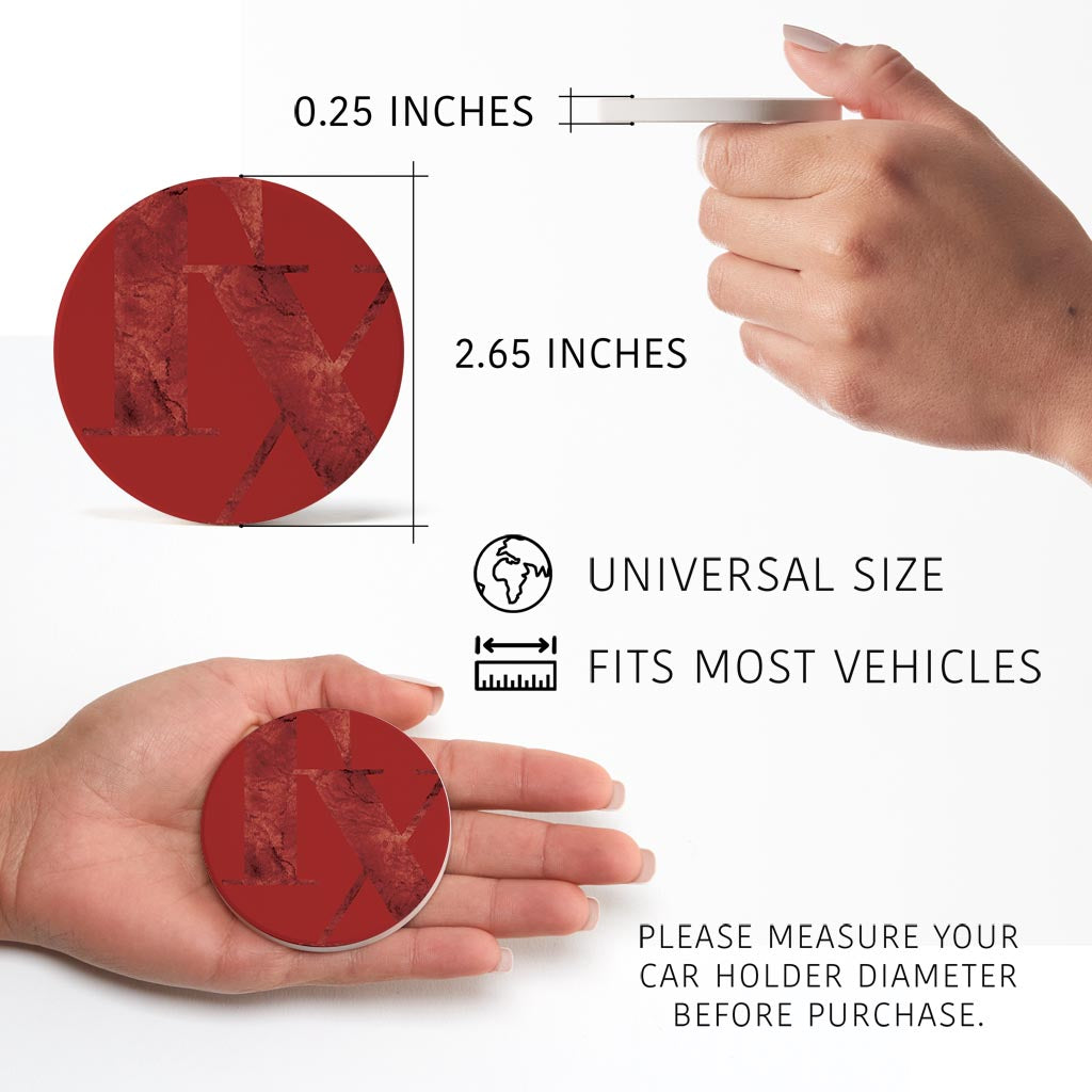Modern Minimalist Texas Red Tx | Absorbent Car Coasters | Set of 2 | Min 4