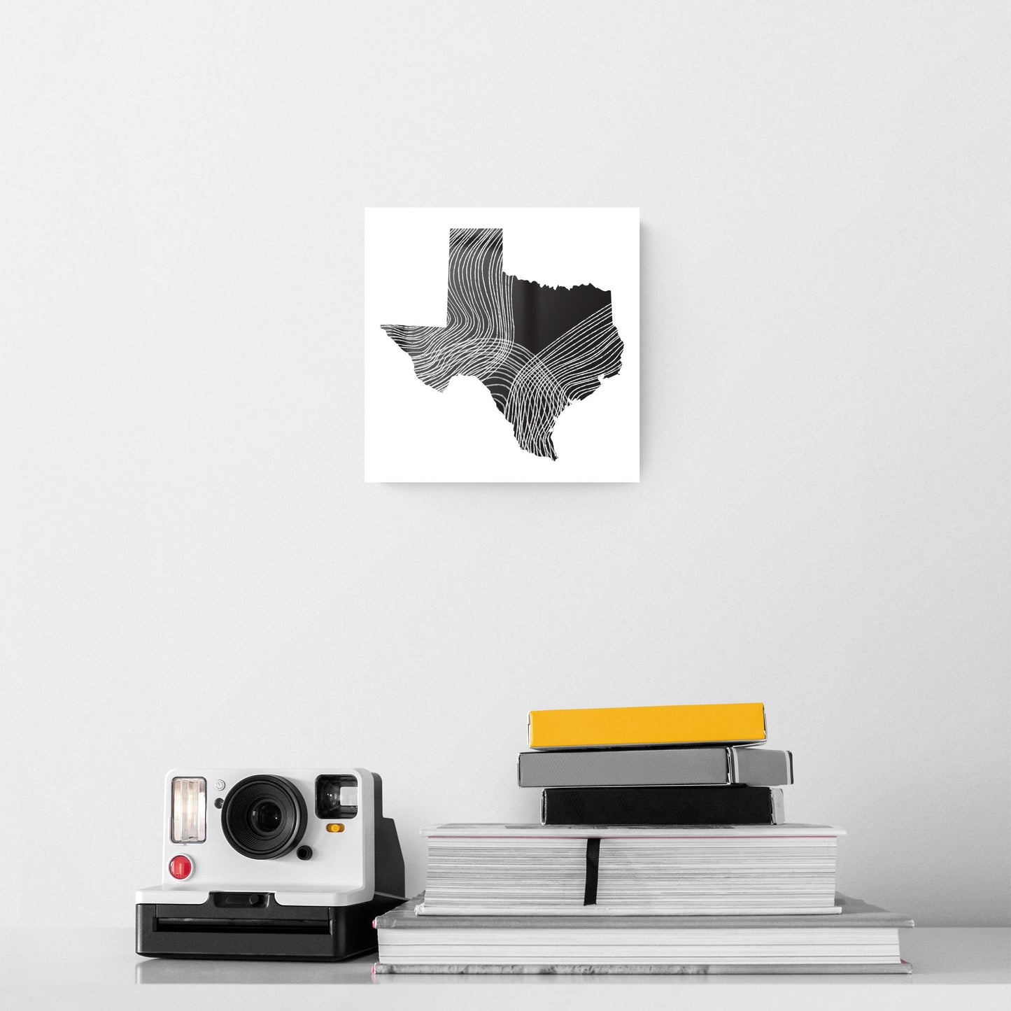 Modern Texas State Shape With Fluid Lines | Hi-Def Glass Art | Eaches | Min 2