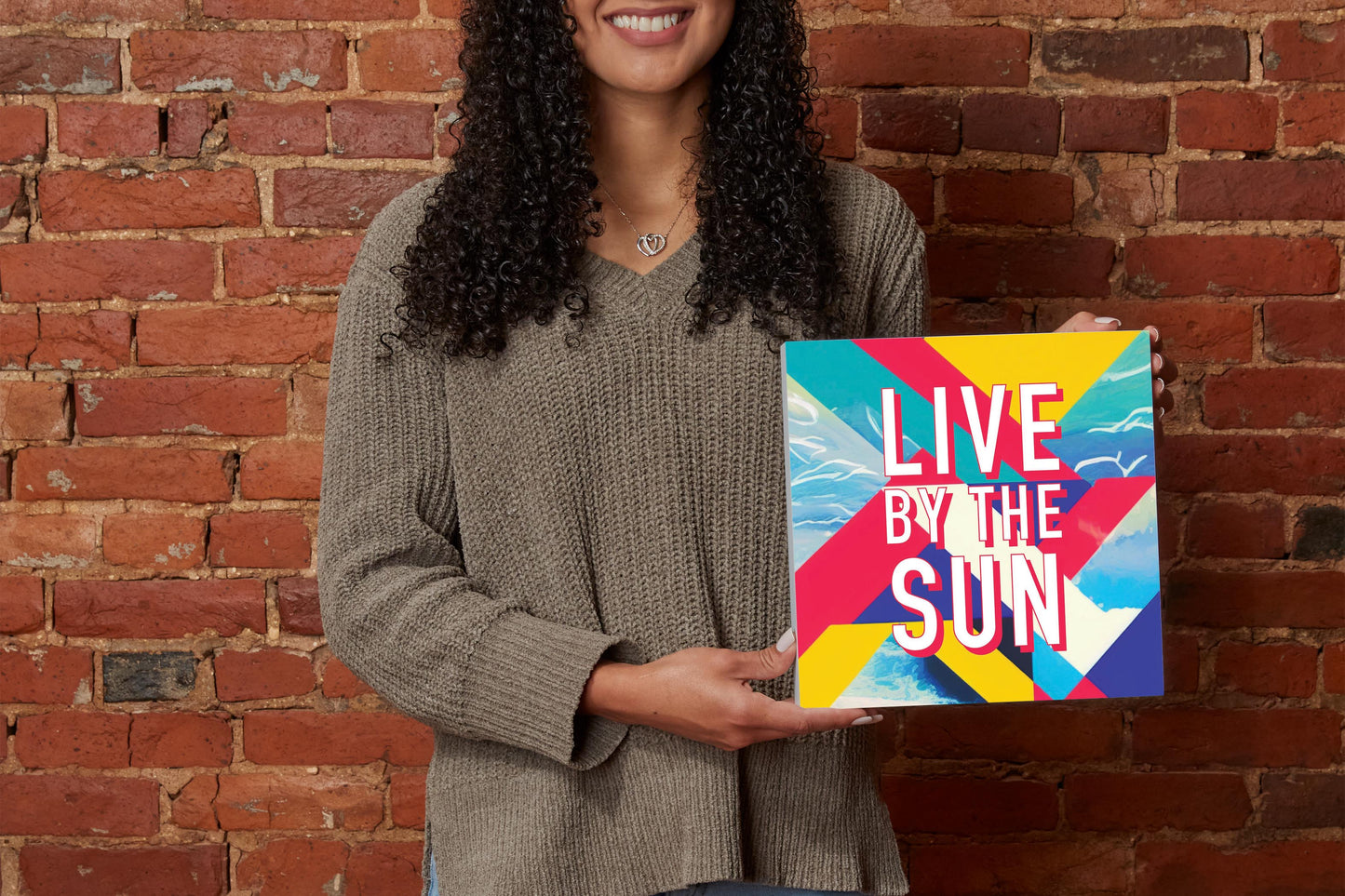 Live By The Sun | Wood Block | Eaches | Min 2