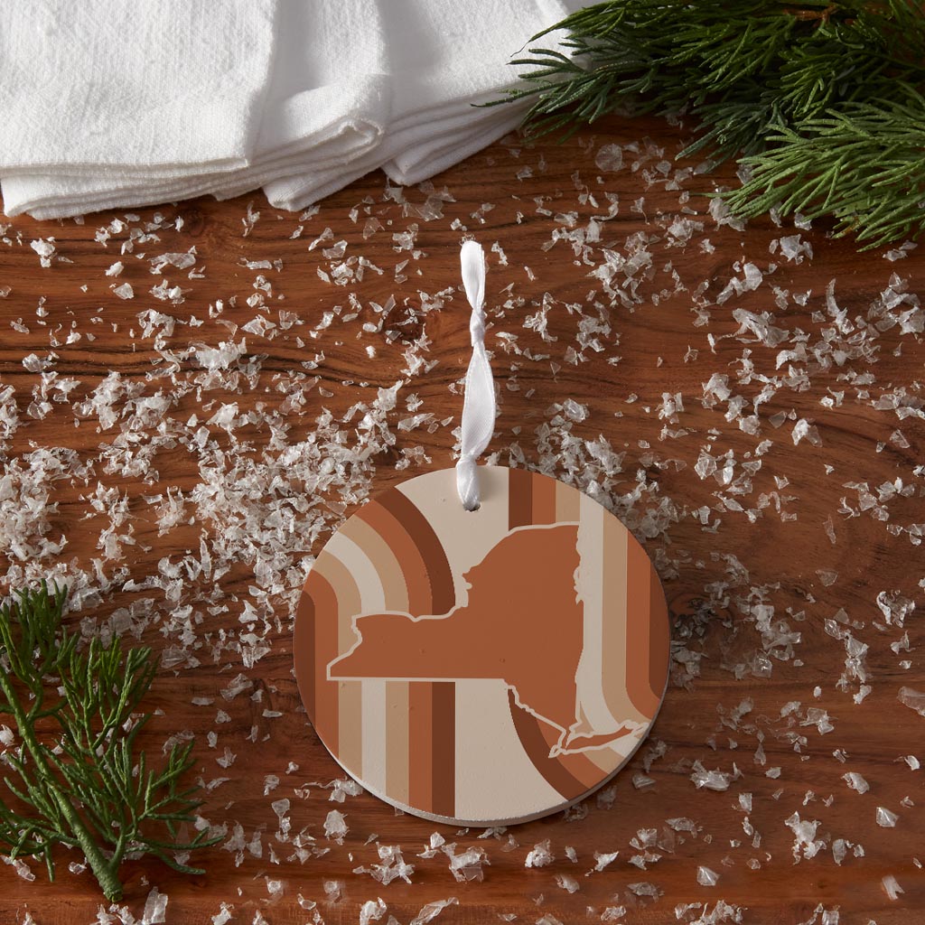 Modern Minimalistic New York Retro Thick Line | Wood Ornament | Eaches | Min 6