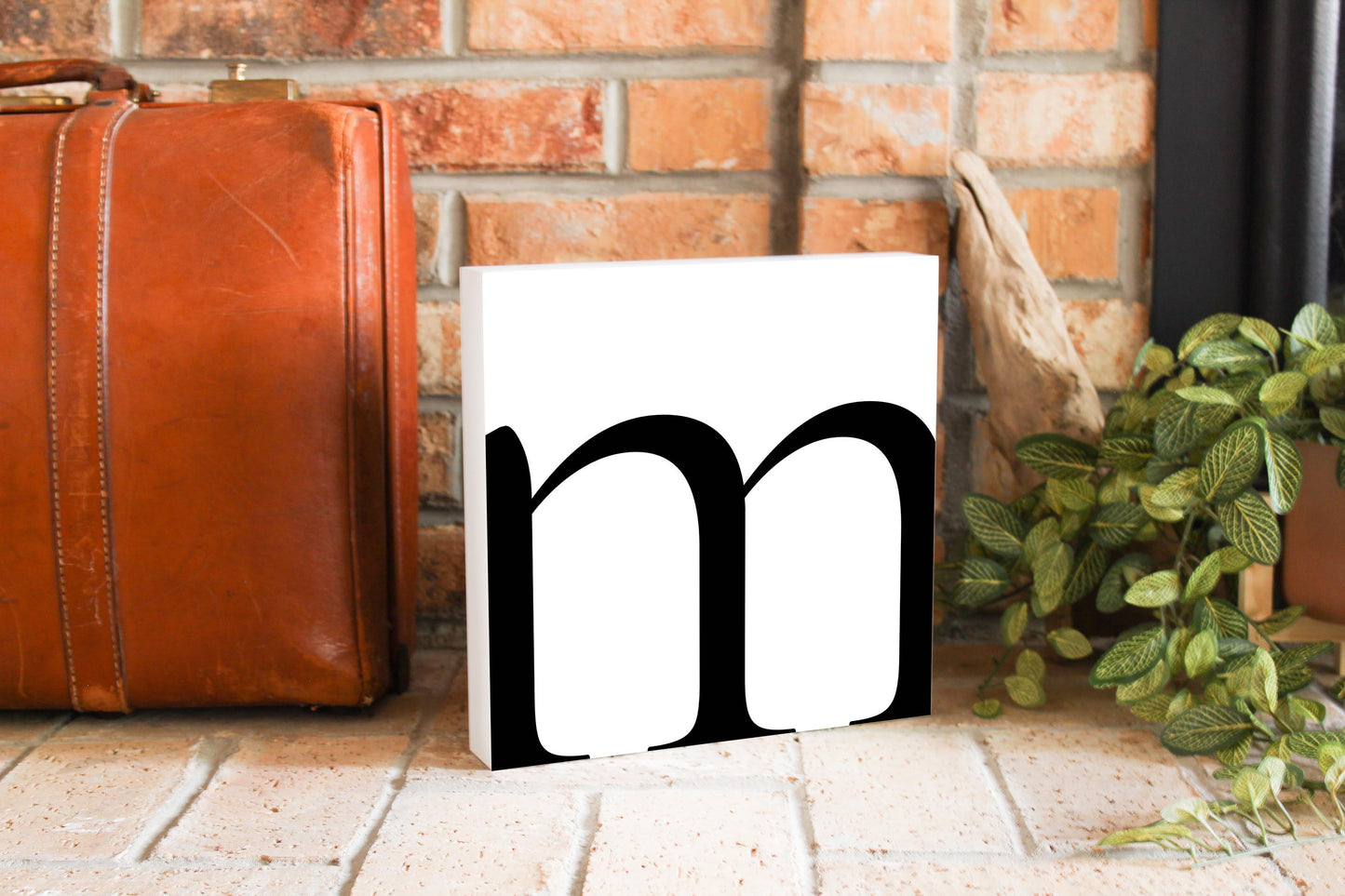 Minimal Monogram M | Wood Block | Eaches | Min 2