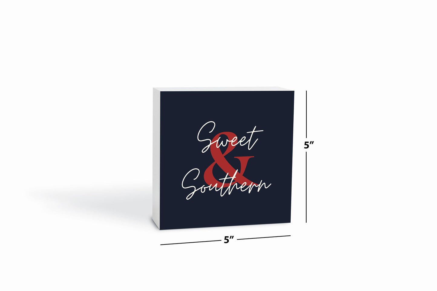 Modern Minimalist Texas Colors Sweet Southern | Wood Block | Eaches | Min 4