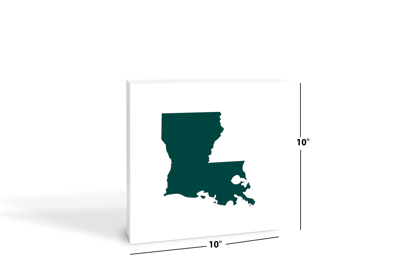 Blue White Louisiana State Shape | Wood Block | Eaches | Min 2