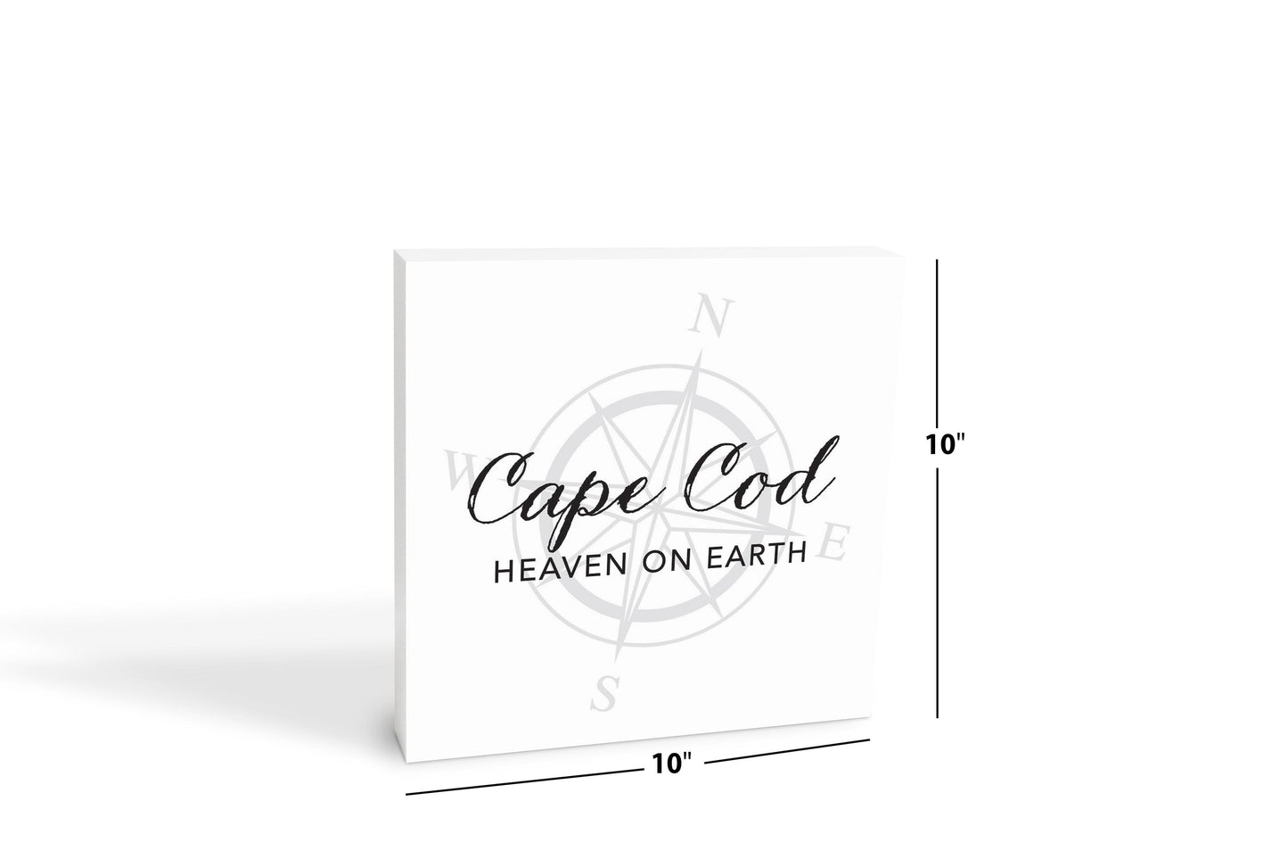 Minimalistic B&W Cape Cod Heaven On Earth | Wood Block | Eaches | Min 2