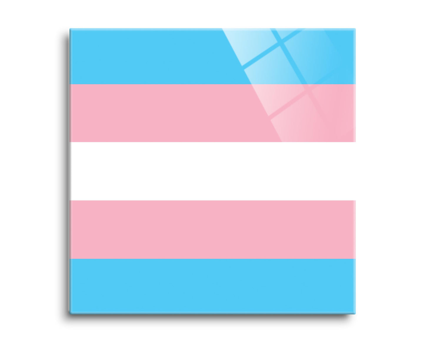 Transgender Pride Flag Colors | Hi-Def Glass Art | Eaches | Min 2