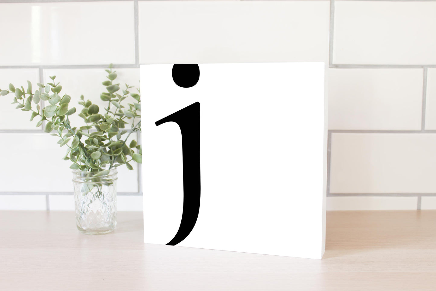 Minimal Monogram J | Wood Block | Eaches | Min 2