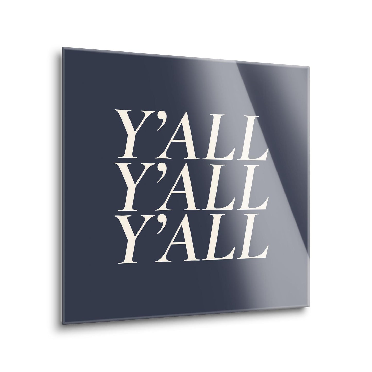 Modern Minimalist Texas Yall | Hi-Def Glass Art | Eaches | Min 1