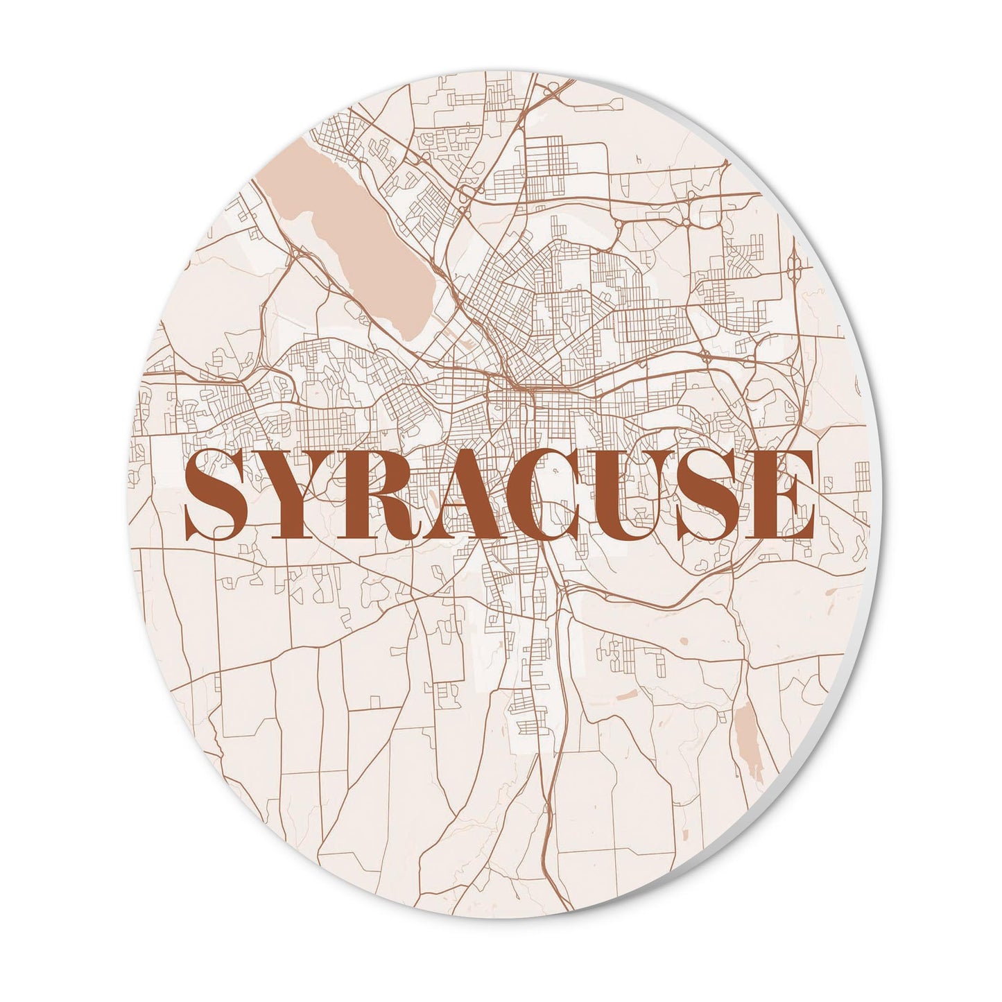 Modern Minimalist New York Syracuse Map | Wood Sign | Eaches | Min 1