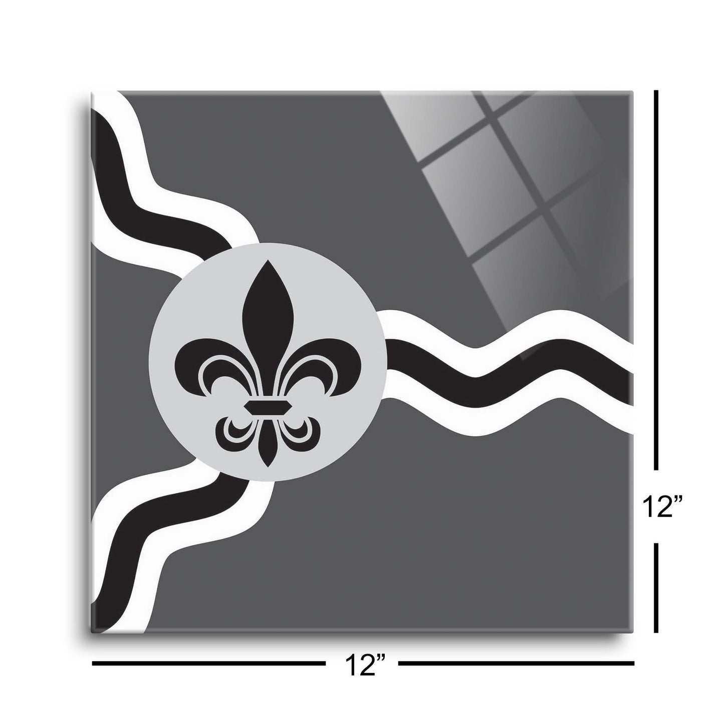 Minimalist B&W Missouri St Louis Flag | Hi-Def Glass Art | Eaches | Min 1